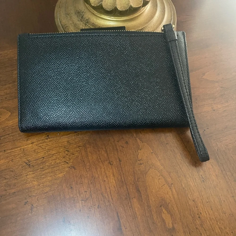 Coach Black Clutch with Gold-Tone Hardware - Picture 3 of 5